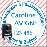 étampe commissaire à l'assermentation