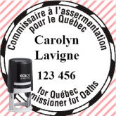 Commissioner for Oaths - model 71 - Bilingual - Colop Printer Round R-40