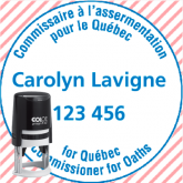 Commissaire à l'assermentation - modèle 73 - Bilingue - Colop Printer Round R-40