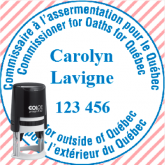 Commissaire à l'assermentation - modèle 74 - Bilingue - Colop Printer Round R-40