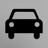 Signalisation - Automobile 1 - Moyen de transport - Plastique aluminium brossé gravé noir