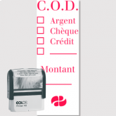 Étampe auto-encreur C.O.D. (Paiement sur livraison) - Colop Printer 40 - Modèle 1
