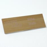 Épinglette - plastique gravé Cashew / Taupe - coins carrés - épingle