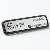 nametag lack frame silver center