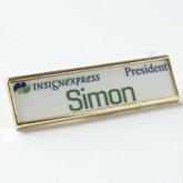 épinglette style 4, aluminium blanc imprimé