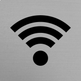 Signalisation - Wi-Fi 1 - Plastique aluminium brossé gravé noir