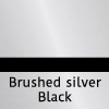 brushed silver black - engraved plastic