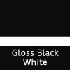gloss black white - engraved plastic
