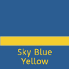 sky blue yellow - engraved plastic