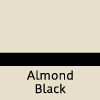 almond black - engraved plastic