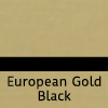 European gold black - engraved plastic