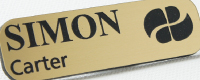 engraved plastic name tag