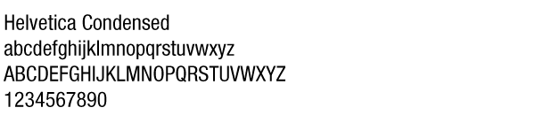 Helvetica Condensed