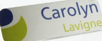 color printed metal name tag