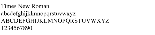 Times new roman