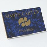 nametag celestial blue engraved